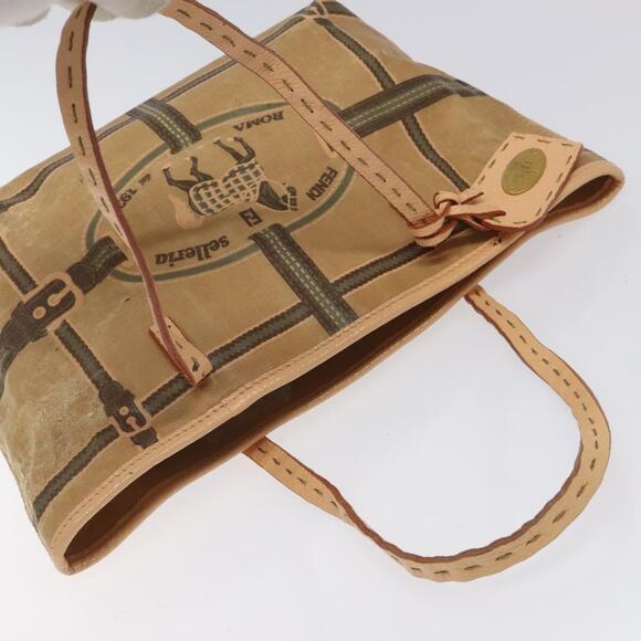 FENDI Hand Bag Nylon Beige - Picture 6 of 12